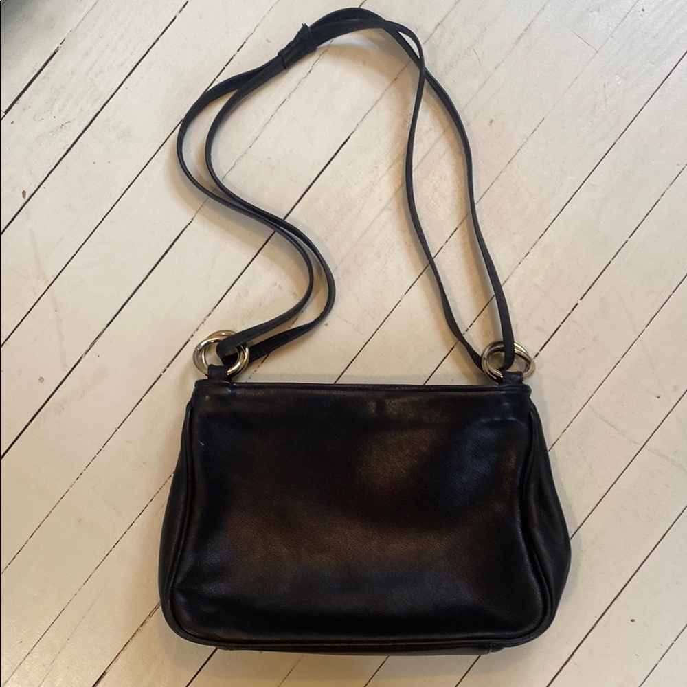Elegant Black Leather Shoulder Bag